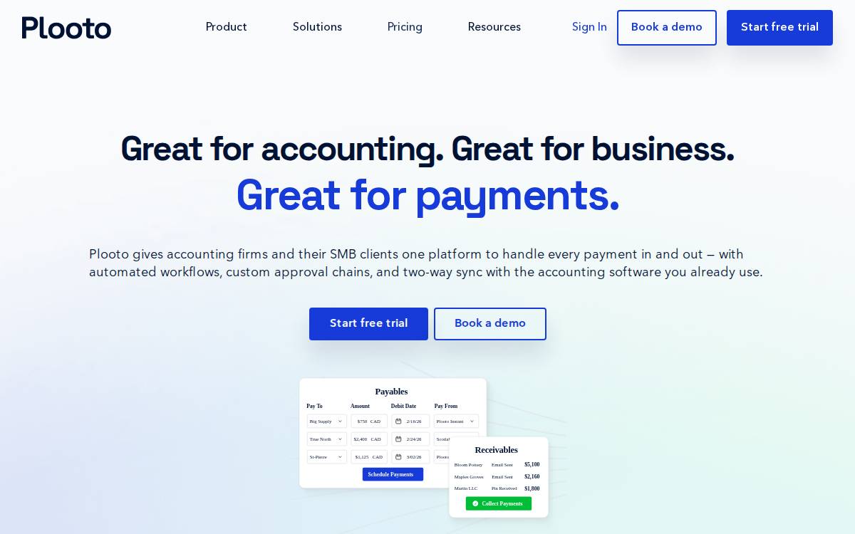 Plooto website preview