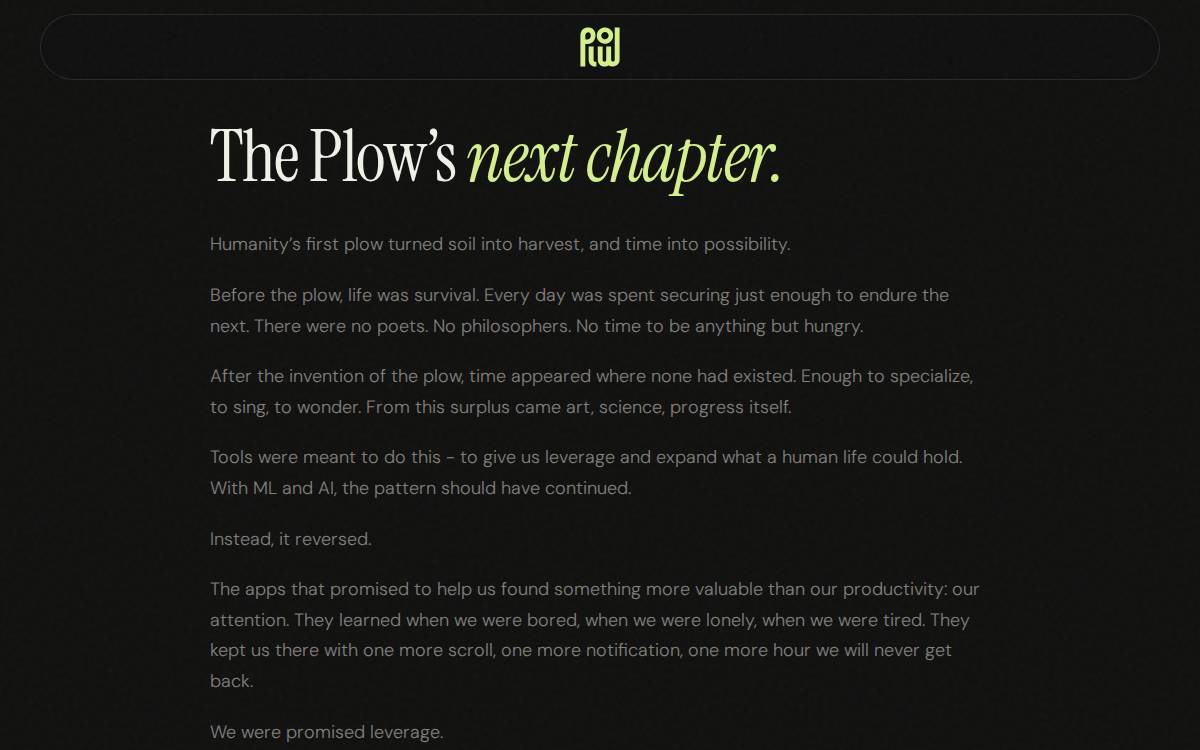 Plow website preview