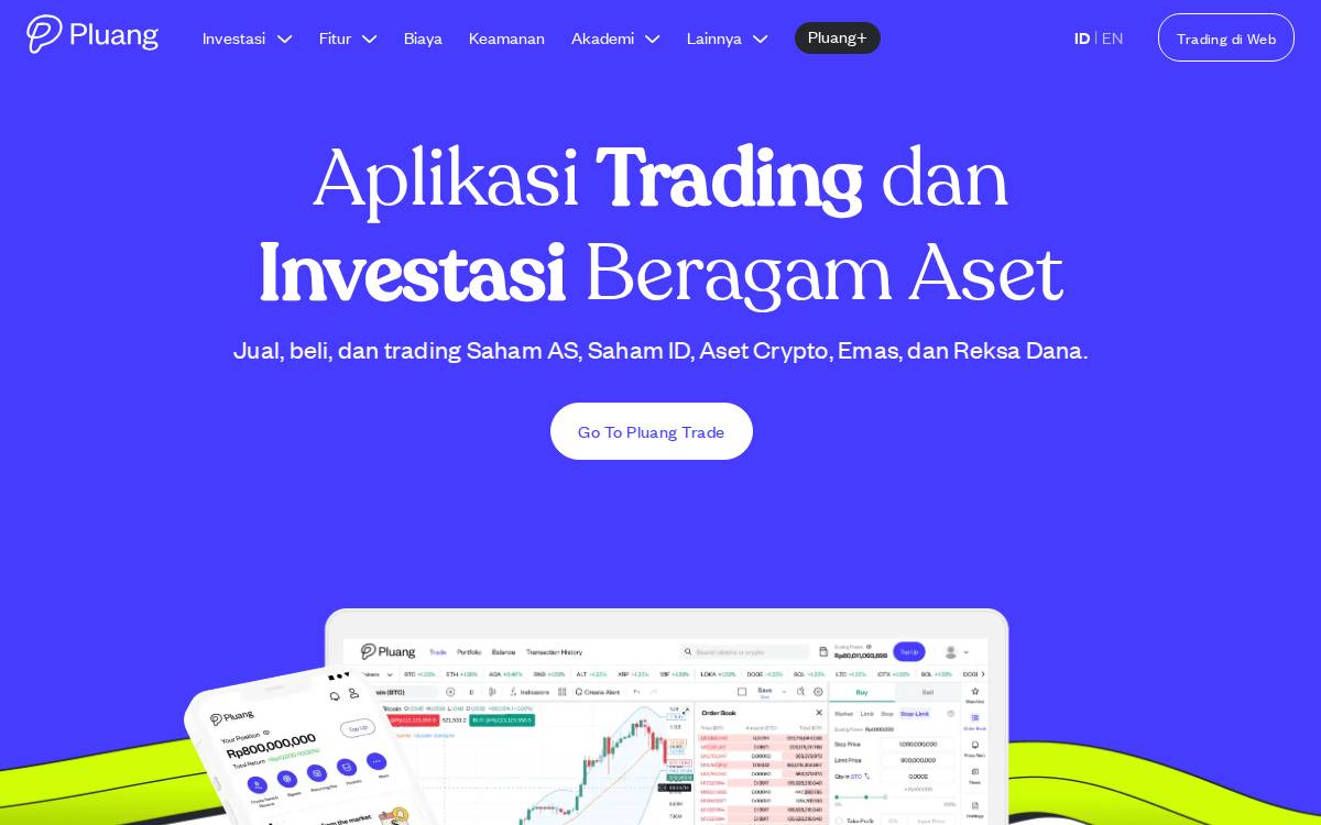 Pluang website preview