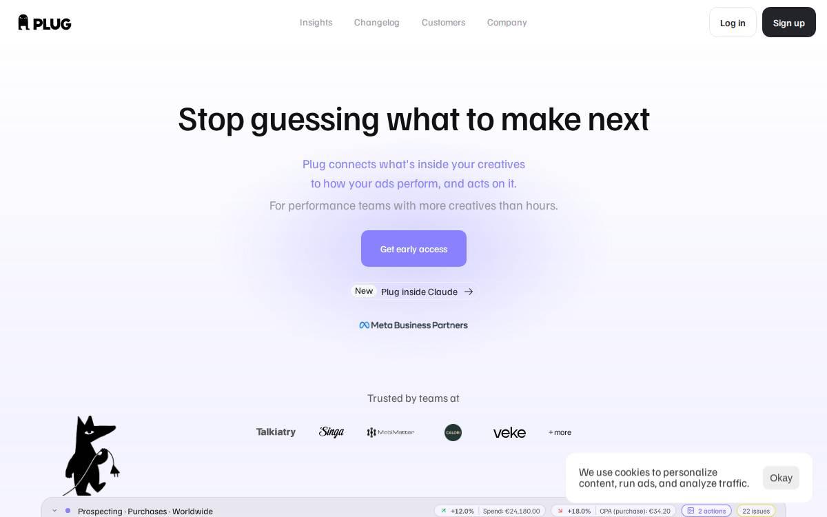 Plug website preview