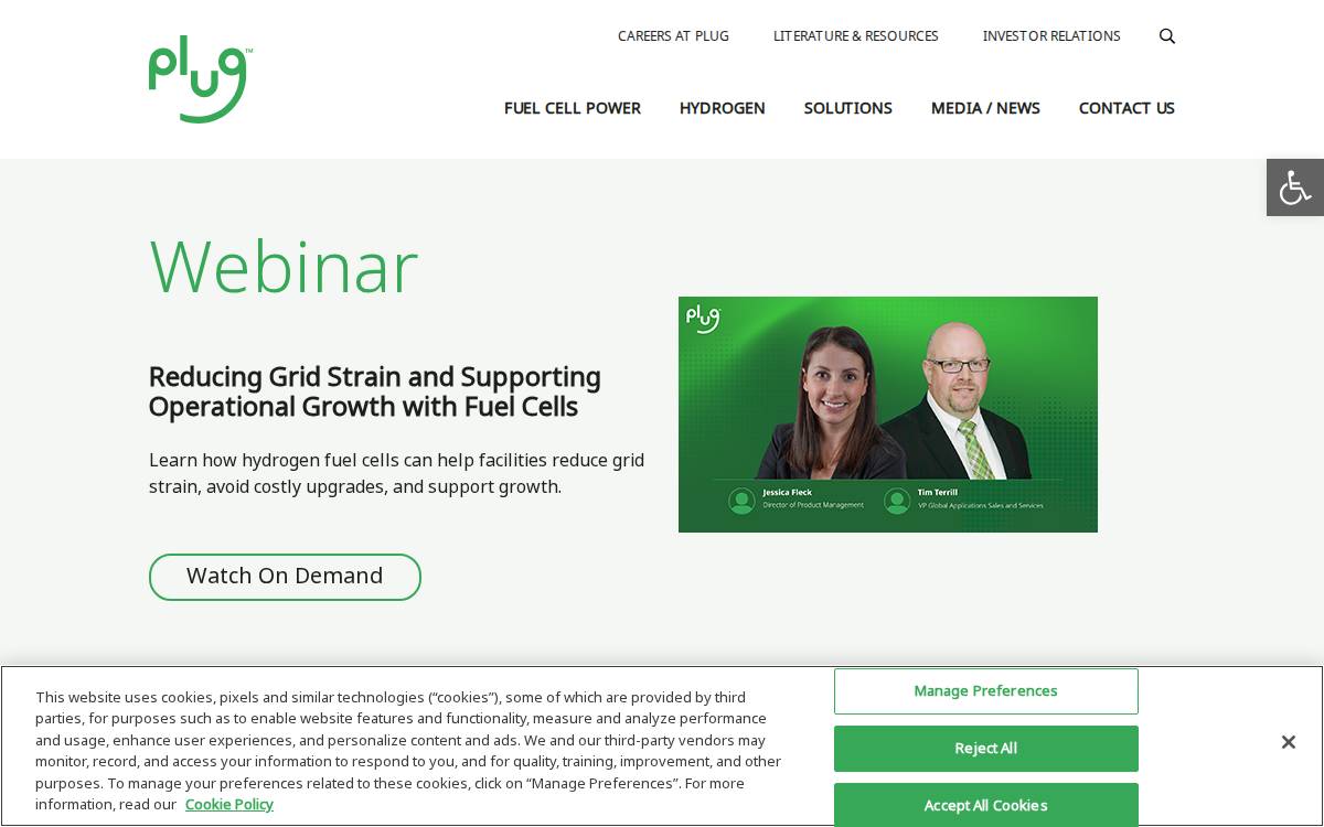 Plug Power website preview