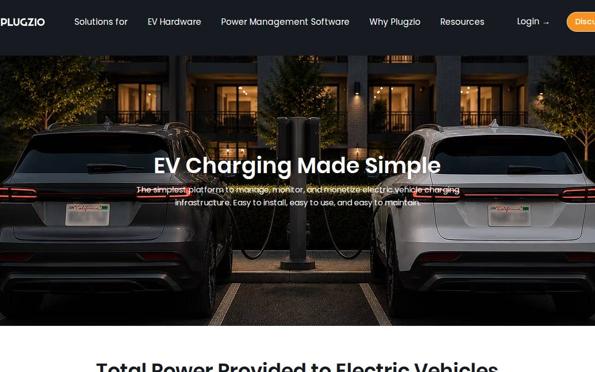 Plugzio website preview