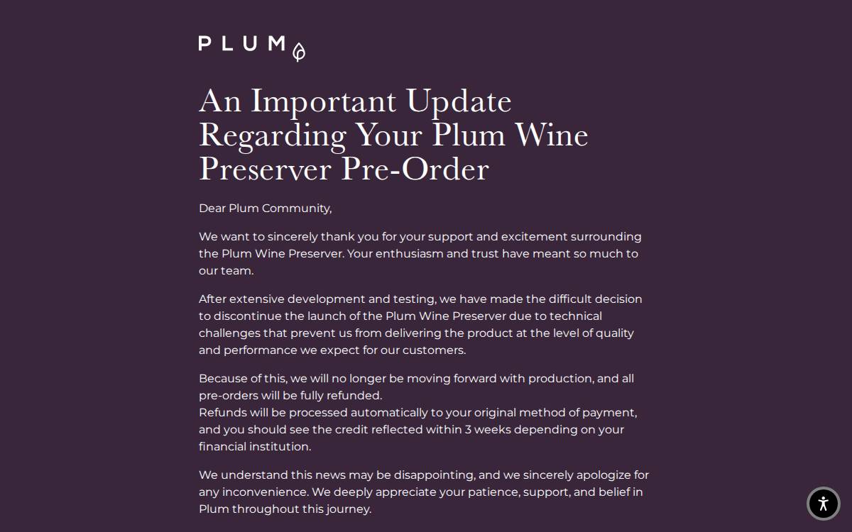 Plum website preview