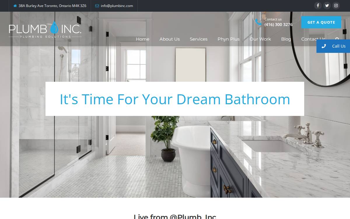 Plumbinc website preview