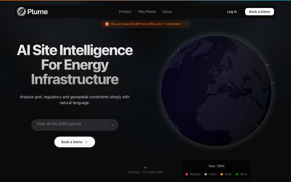 Plume website preview
