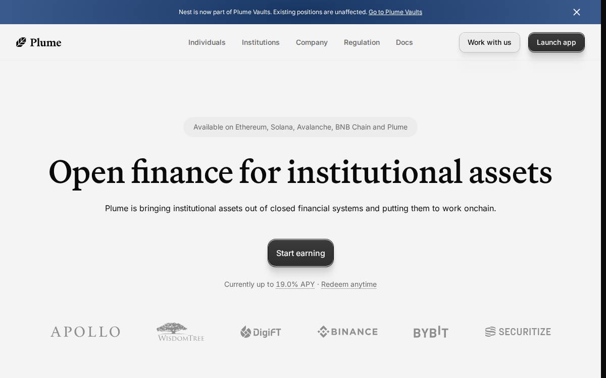 Plume website preview
