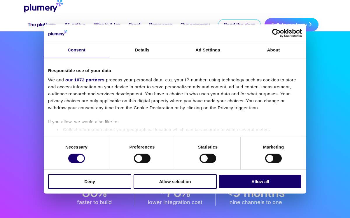 Plumery website preview