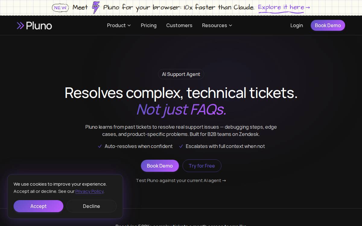 Pluno Private website preview