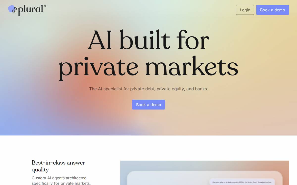 Pluralai website preview