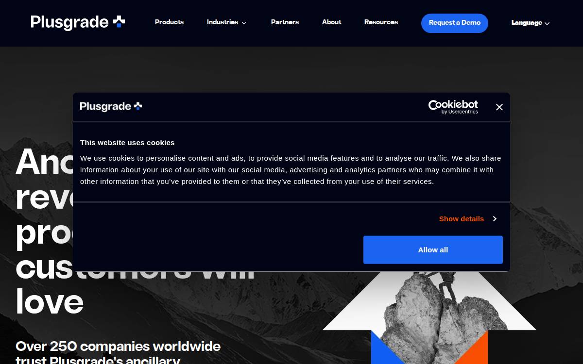 Plusgrade website preview