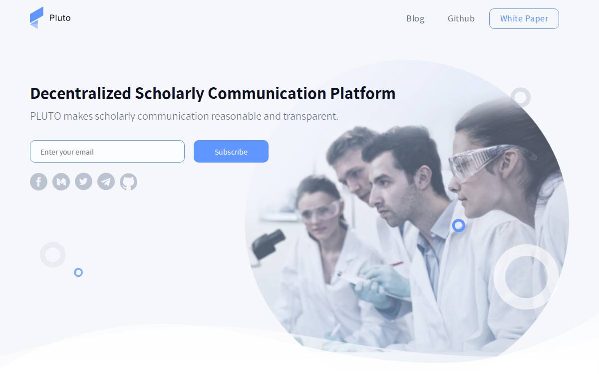Pluto website preview