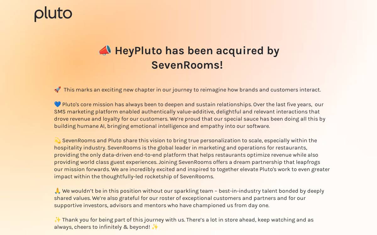 Pluto website preview