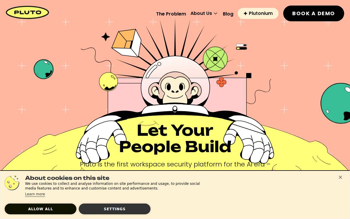 Pluto Security website preview