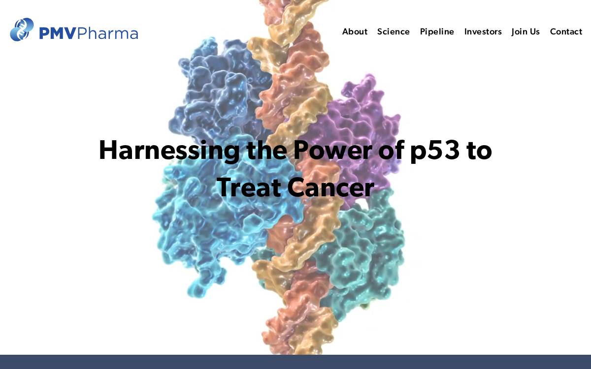 PMV Pharma website preview