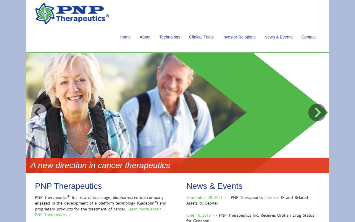 PNP Therapeutics website preview