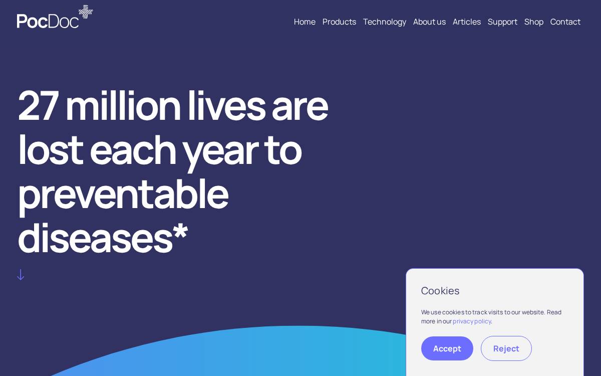Pocdoc website preview