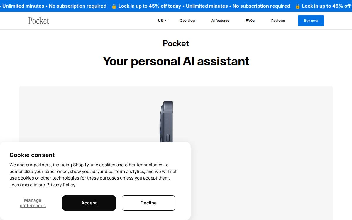 Pocket website preview