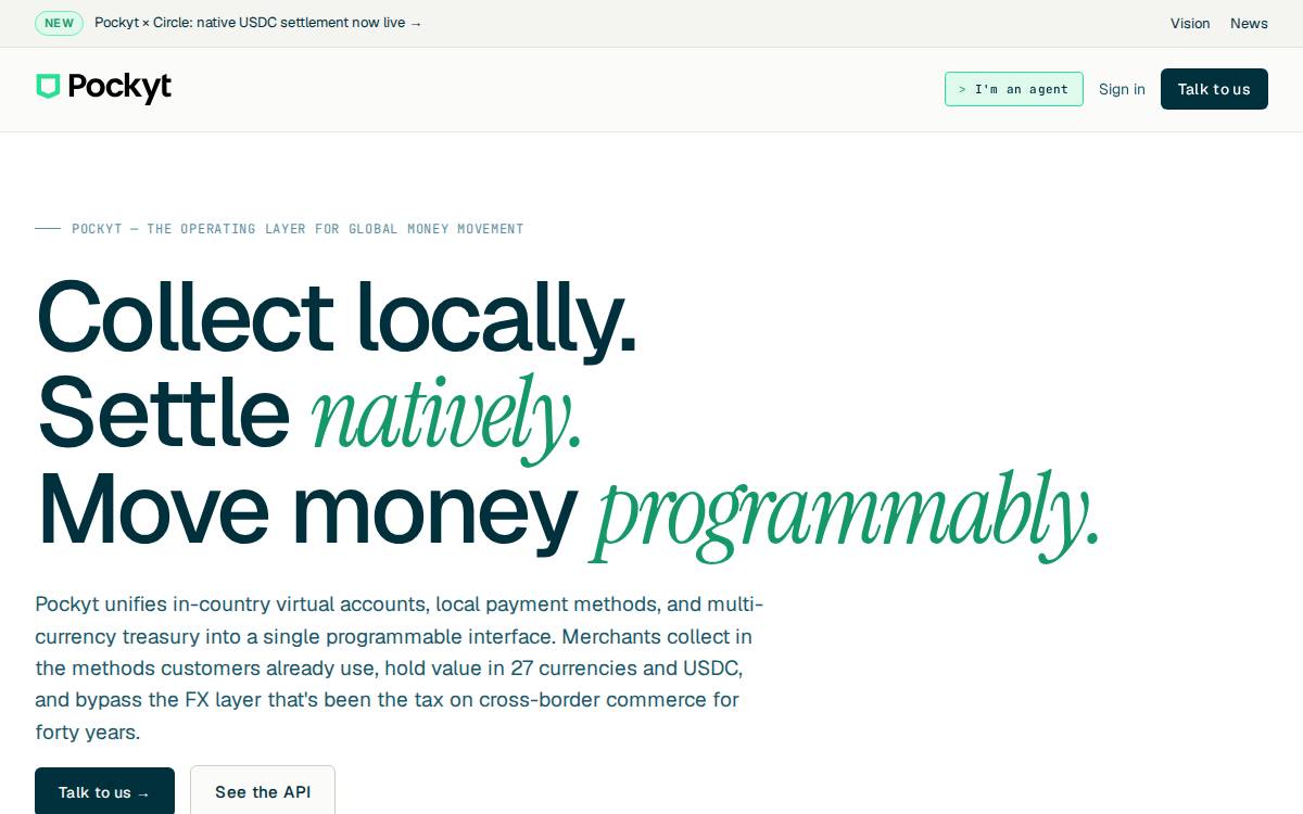 Pockyt website preview