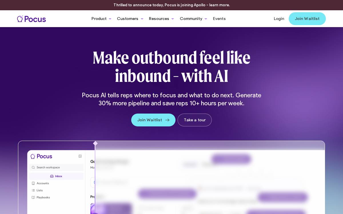Pocus website preview