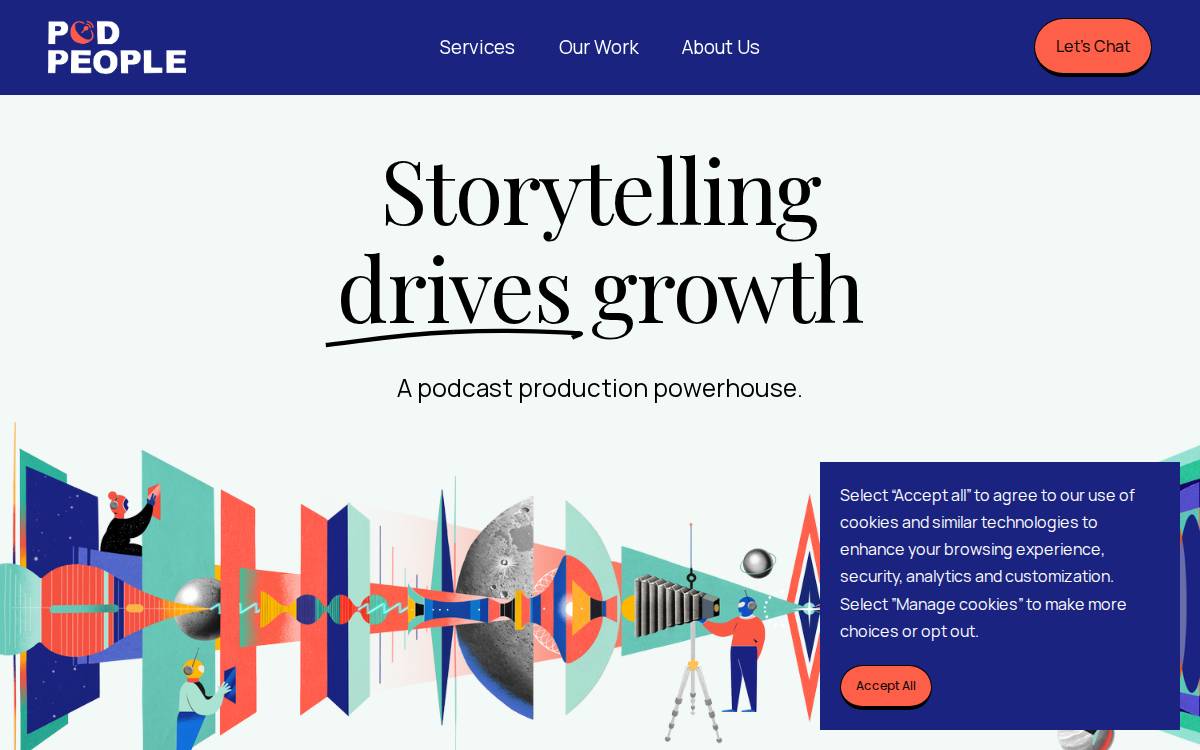 Pod People website preview