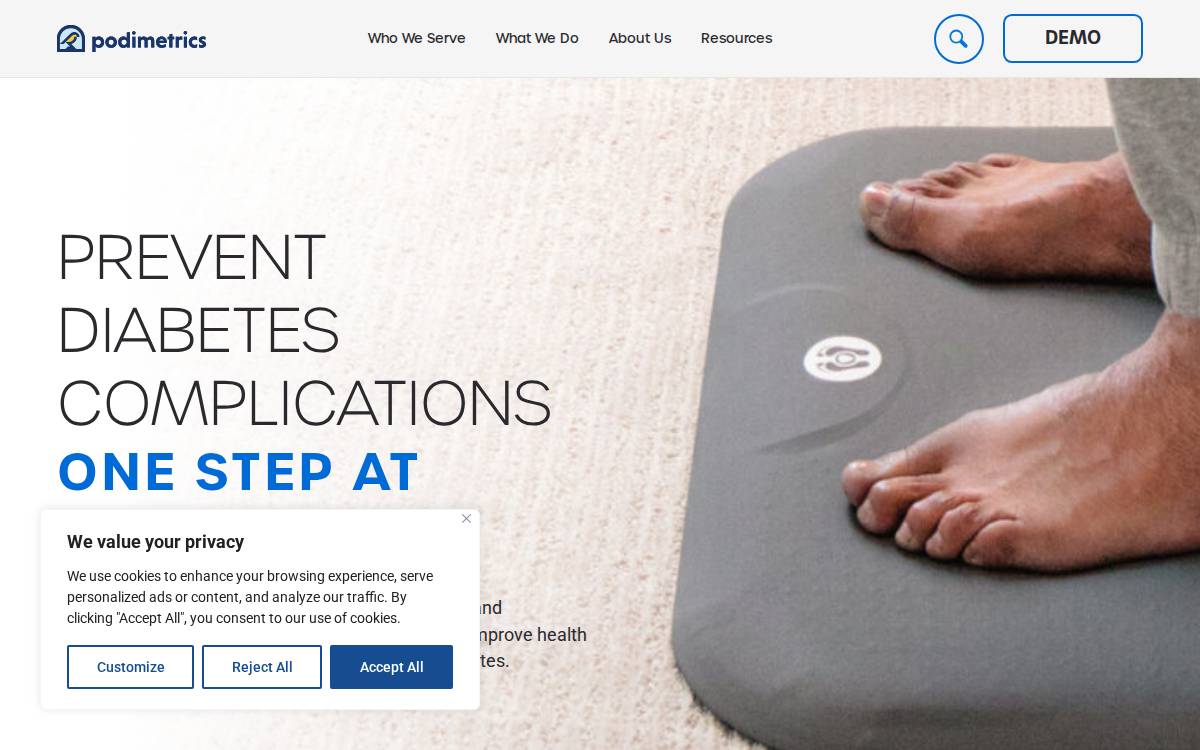 Podimetrics website preview
