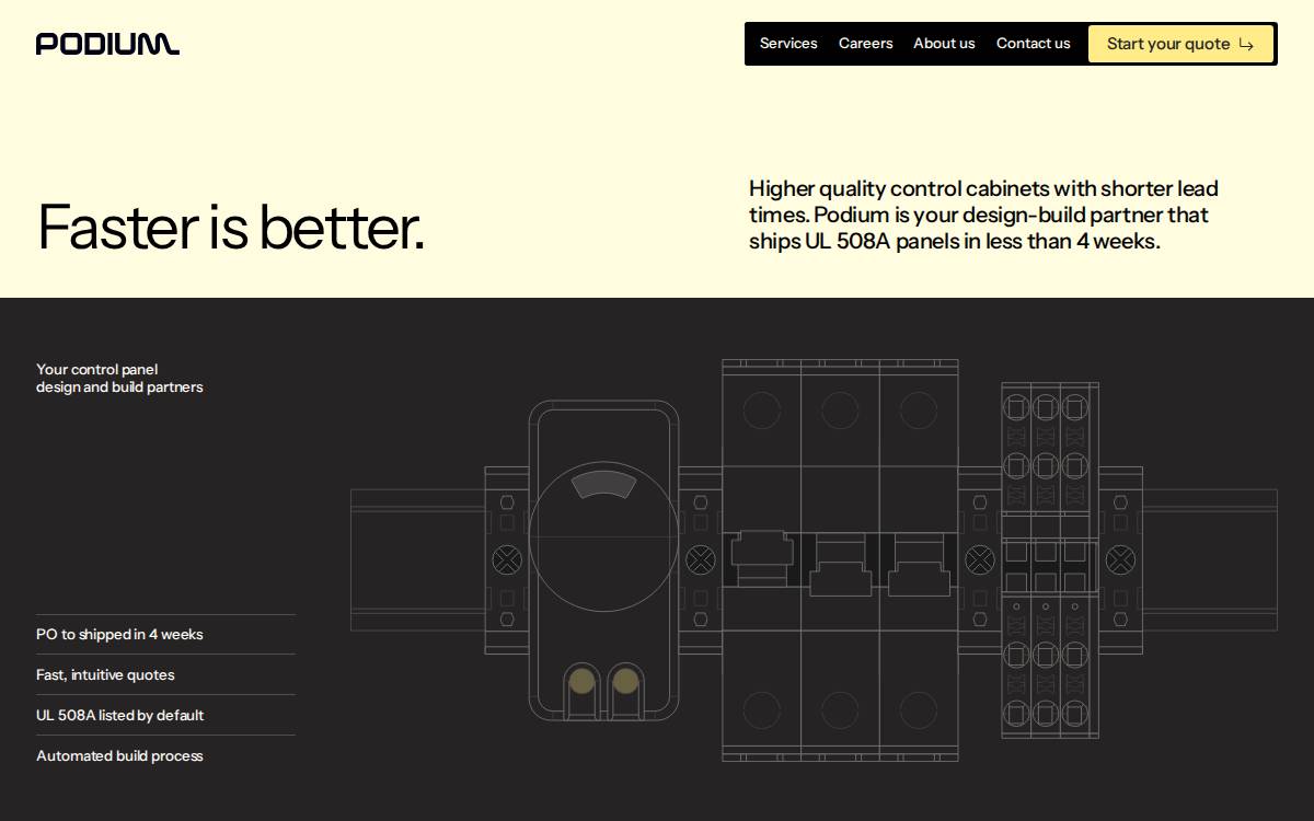 Podium Automation website preview