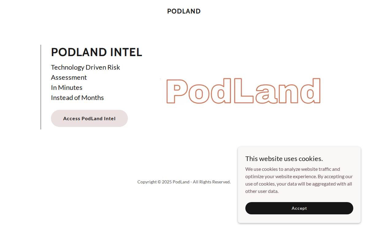 PodLand Media website preview