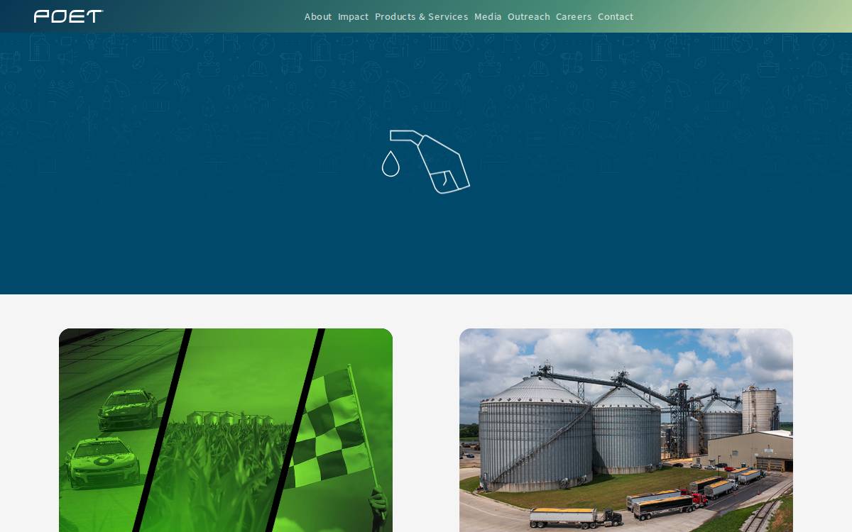 POET Grain website preview