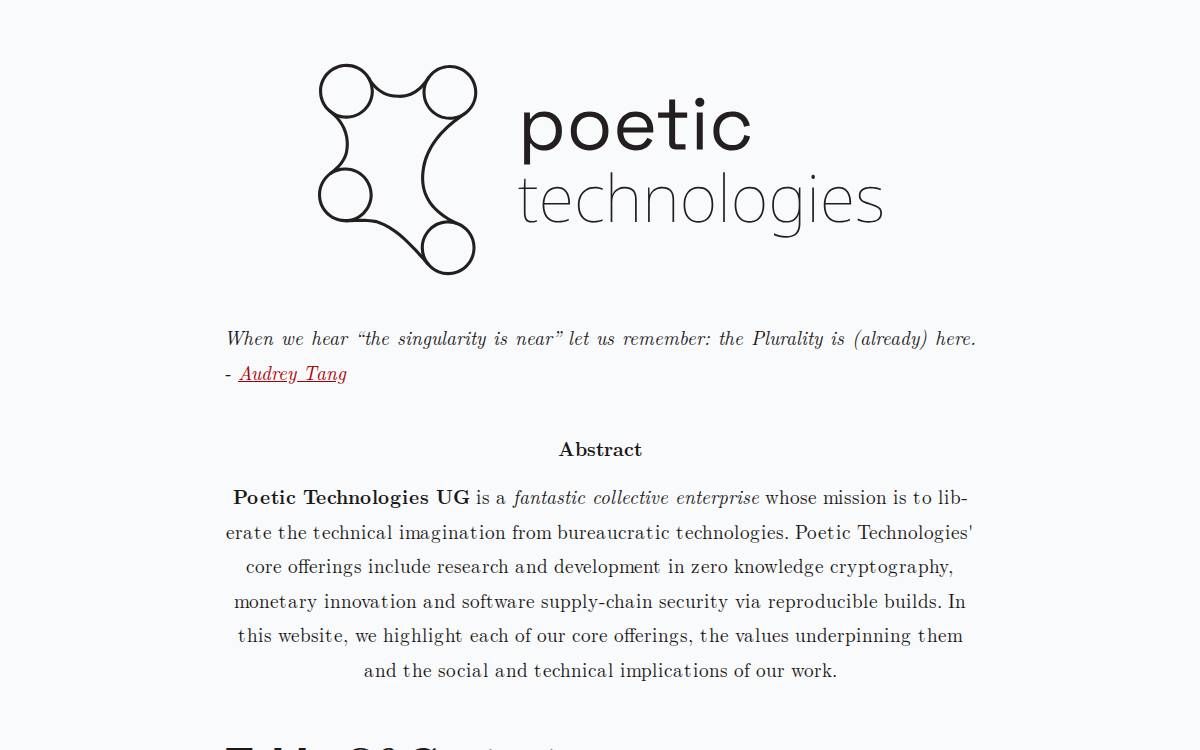 Poeticte website preview