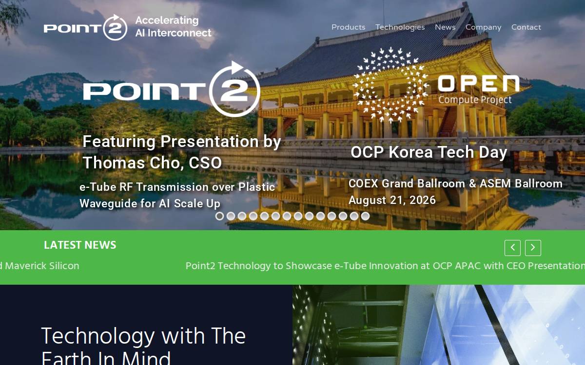 Point2 Technology website preview