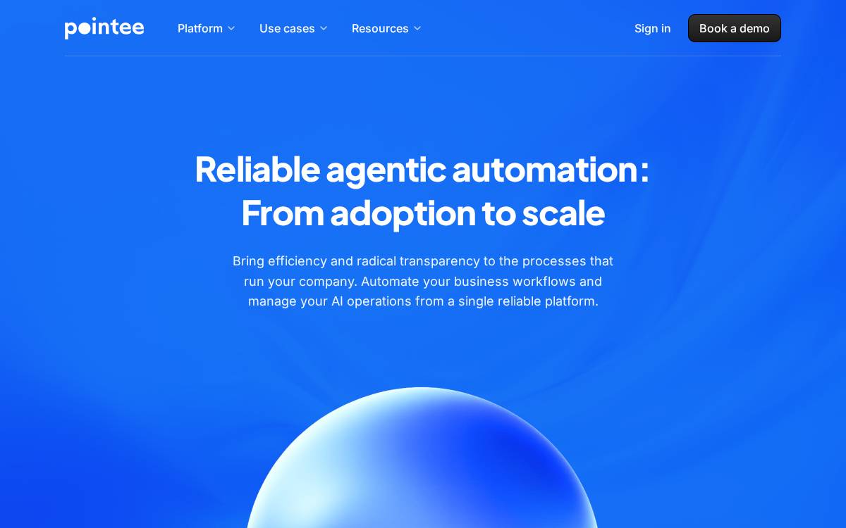 Pointee website preview