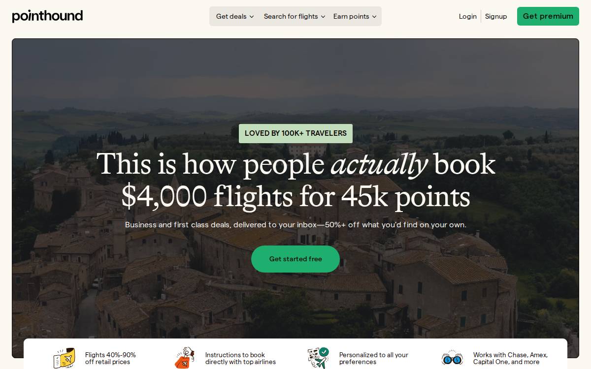 Pointhound website preview