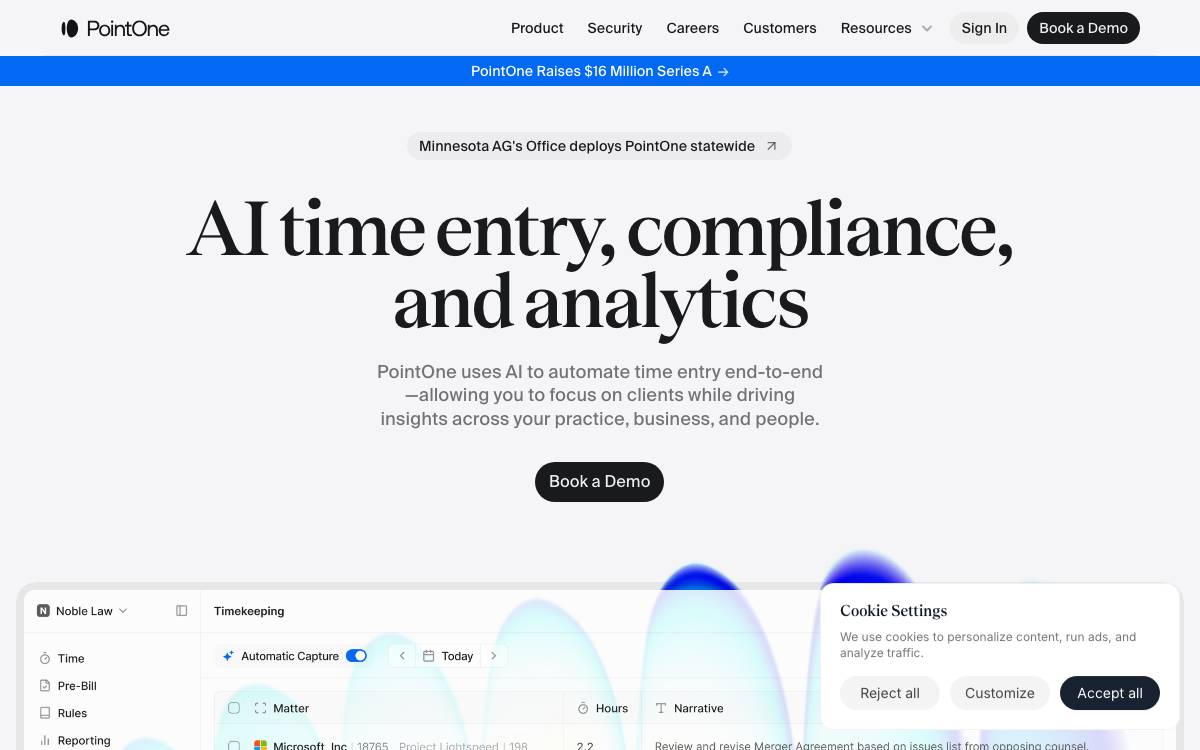 PointOne website preview