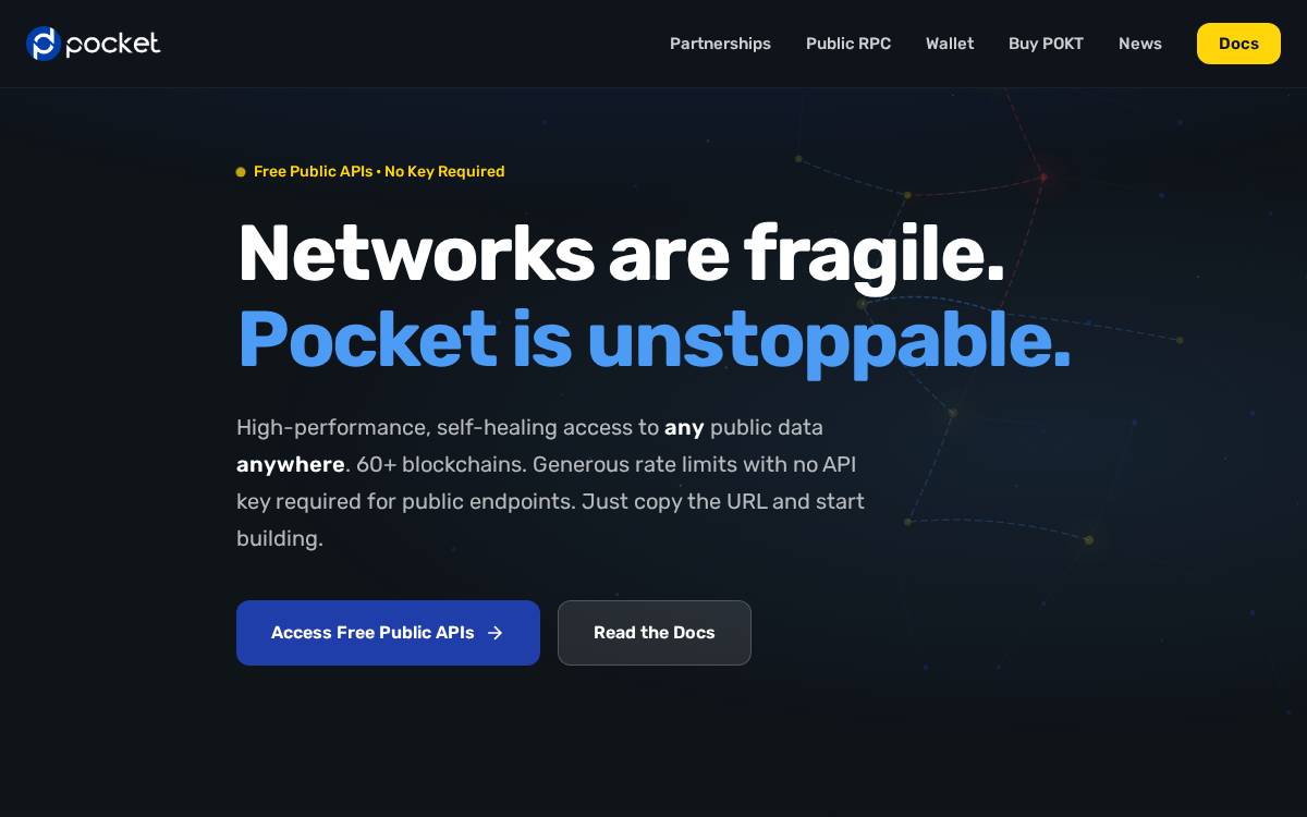 Pokt website preview