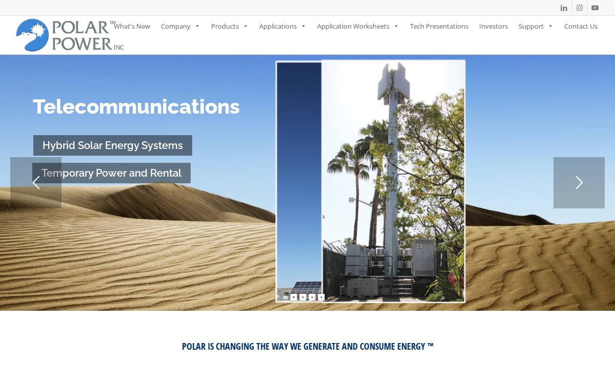Polar Power website preview