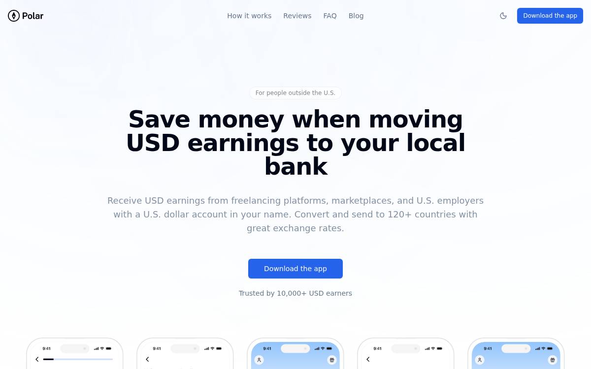 Polar website preview