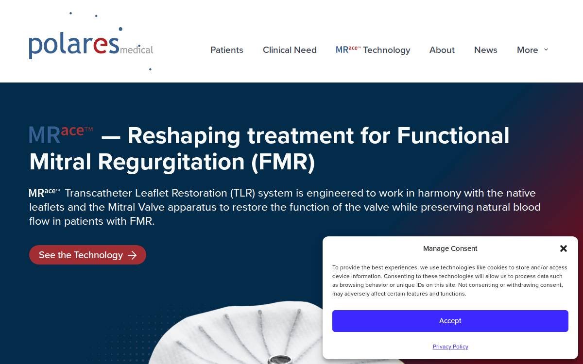 Polares Medical website preview