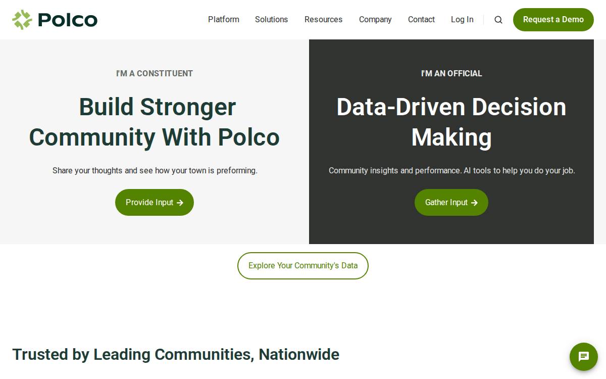 Polco website preview