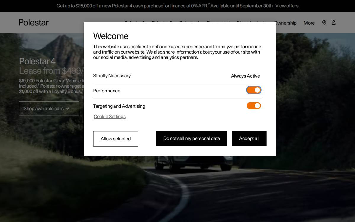 Polestar website preview