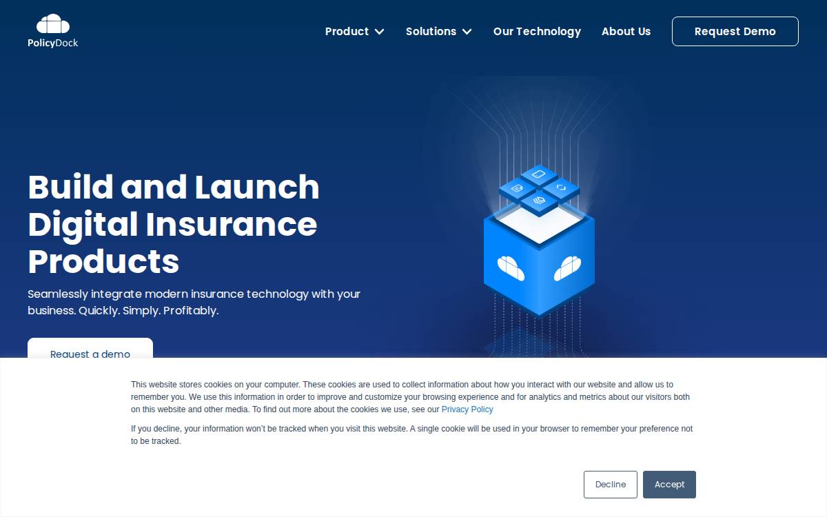 Policydock website preview