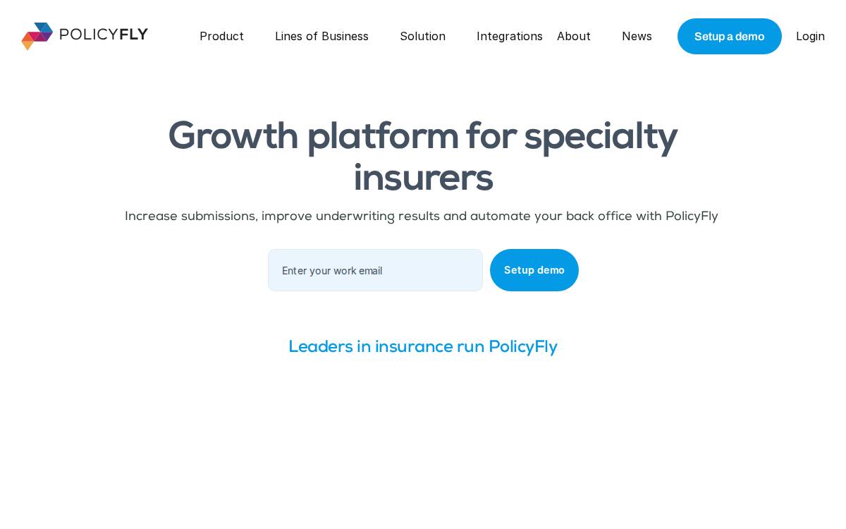 PolicyFly website preview