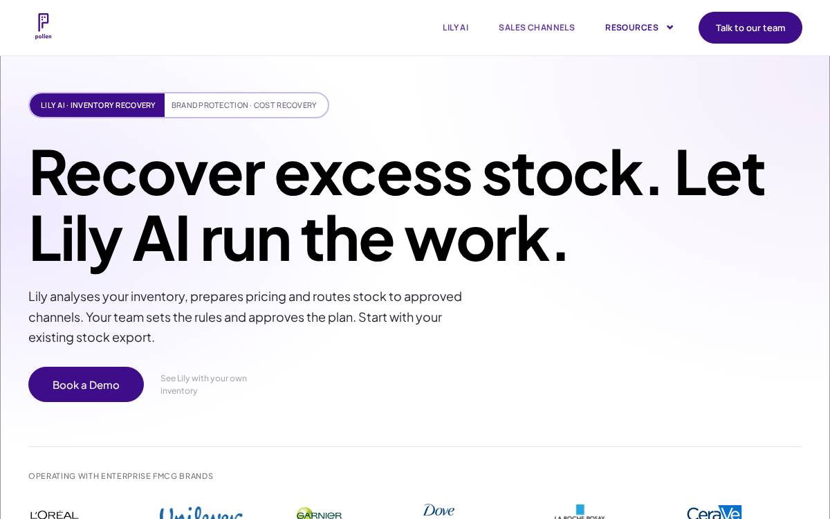 Pollen website preview