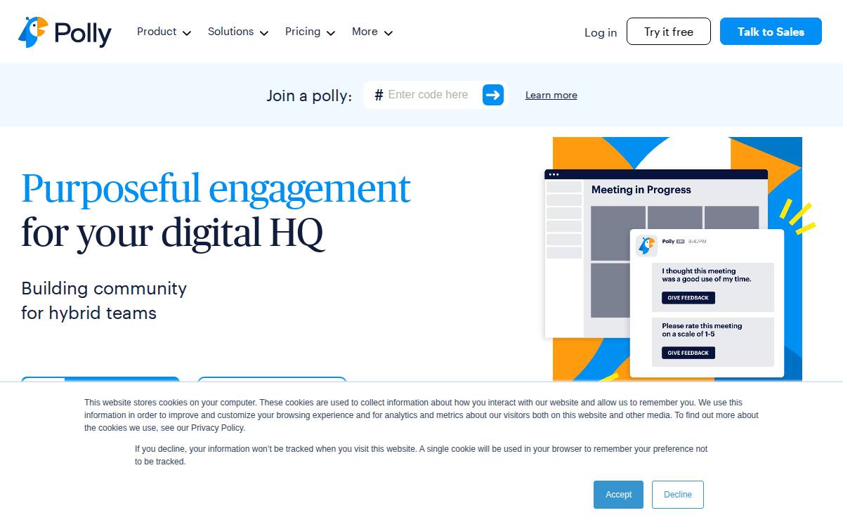 Polly website preview