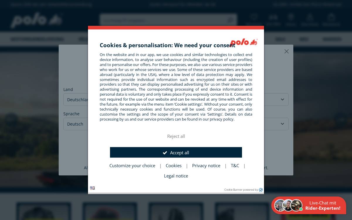 POLO Motorrad website preview