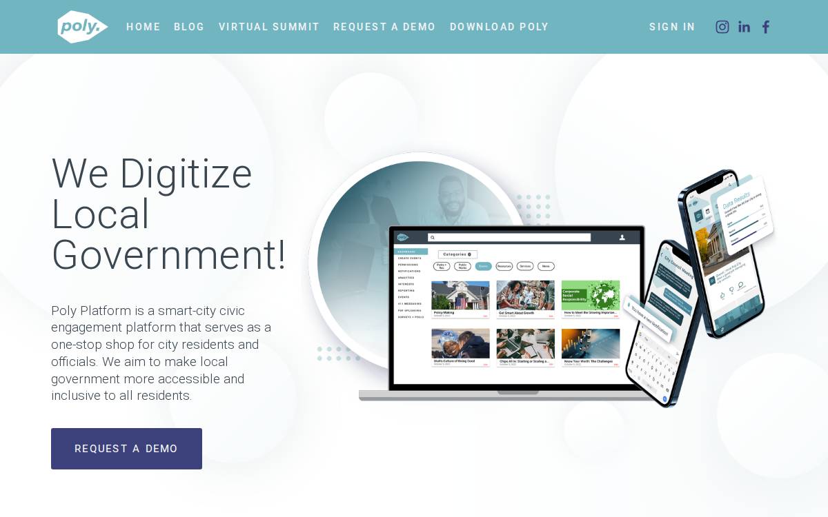 Poly Platform website preview