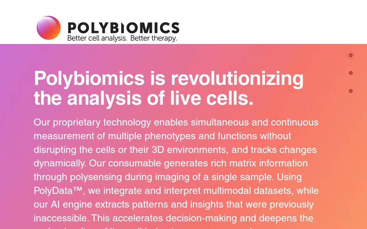 Polybiomics website preview