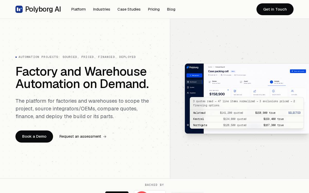 Polyborg AI website preview