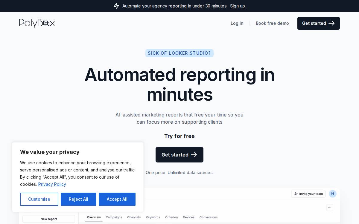 Polybox website preview