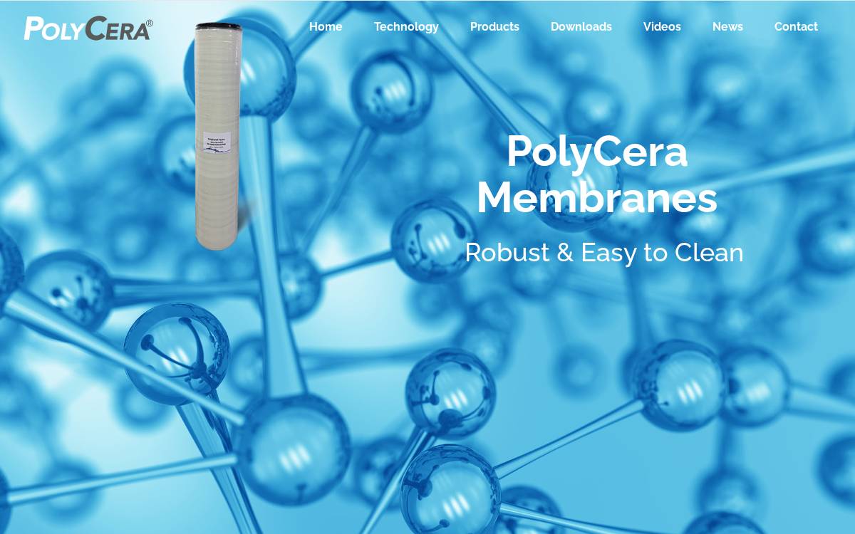 PolyCera website preview