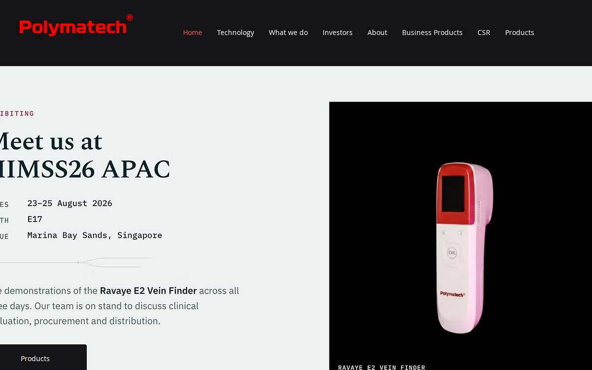 Polymatech website preview